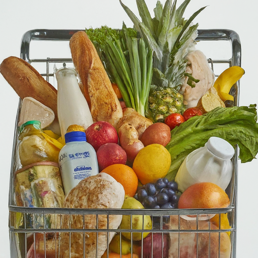 A grocery cart representing the rising cost of living